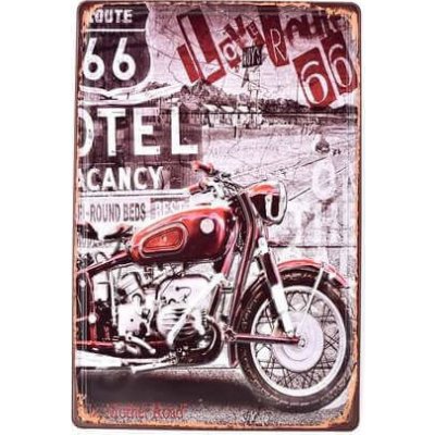 Ceduľa I Love Route 66 Vintage style 30cm x 20cm Plechová tabuľa – Zboží Mobilmania
