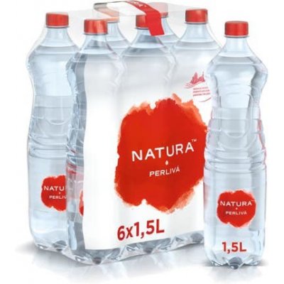 Natura Perlivá pramenitá voda 6 x 1500 ml