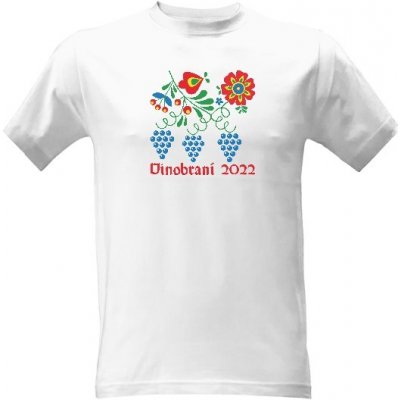 Tričko s potiskem Vinobraní 2022 pánské Bílá – Zboží Mobilmania