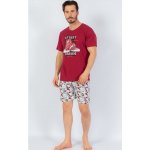 Street pánské pyžamo krátké červené – Zboží Mobilmania