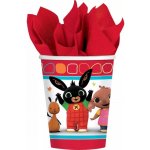 Amscan EKO Papírové kelímky králíček Bing červené – Sleviste.cz