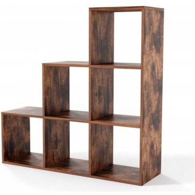 MIADOMODO 91138 Stupňovitý regál střední, volně stojící, vintage – Zboží Dáma MIADOMODO 91138 Stupňovitý regál střední, volně stojící, vintage – Zboží Dáma