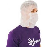 ESPEON 2v1 Ochranná Kukla s integrovanou rouškou pro krytí hlavy a obličeje 100 ks Bílá – Hledejceny.cz