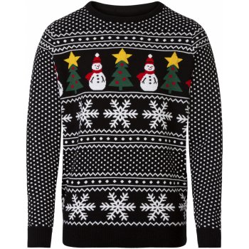Livergy pánský vánoční svetr s LED LED/černá