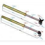 Přední tlumiče pro Mikilon MZK 250cc - mírně poškrábané – Zboží Mobilmania