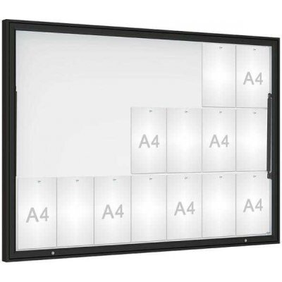 PROCITY Venkovní vitrína Classique, 21 x A4, plexi, černá | Zboží Auto