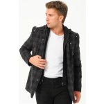 Dewberry K7532 Men's Coat-plaid-black – Zboží Dáma