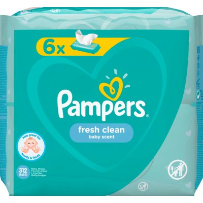 Pampers Fresh Clean vlhčené ubrousky 6 x 52 ks – Hledejceny.cz