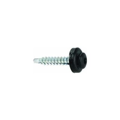 Samořezný střešní farmářský šroub KLIMAS 4,8 x 35 TX RAL 9005 Černý s podložkou EPDM (250 ks/bal) – HobbyKompas.cz