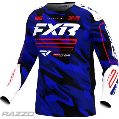 FXR Youth Clutch Jersey Blue Camo Red 2025 | Zboží Auto