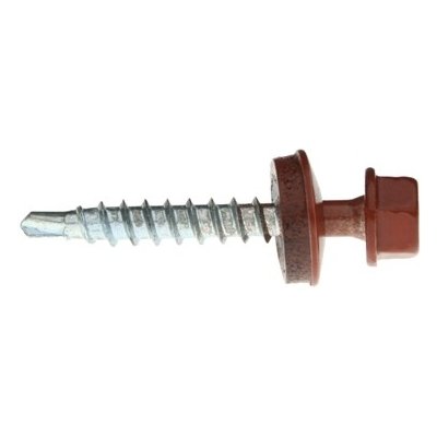 RAWLPLUG Šroub samovrtný OD do dřeva ""farmářský šroub"" + ocelová podložka - RAL Varianta: 4,8 x 35 mm RAL7016 – Hledejceny.cz