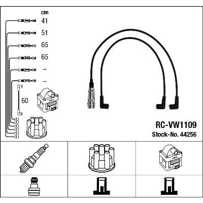 Sada kabelů pro zapalování NGK 44256 – Zboží Mobilmania