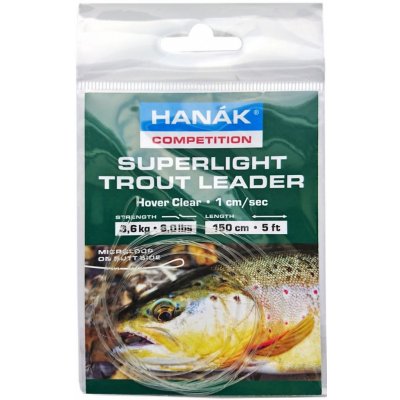 HANÁK Competition Superlight Trout Hover čirý 1,5m / 5 ft 1cm s 3,6 kg / 8lb – Hledejceny.cz