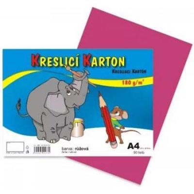 Barevná čtvrtka 50ks A4 180 g/m2 růžová – Hledejceny.cz