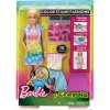 Panenka Barbie Barbie d.i.y. Crayola s módním potiskem běloška