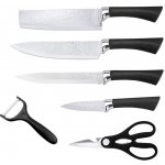 Home Elements sada kuchyňských nožů v mramorovém vzhledu s blokem 6 ks – Zboží Dáma