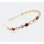 Naishide Jewelry Čelenka do vlasů s krystaly - Zlatavá/ barevná – Zboží Dáma