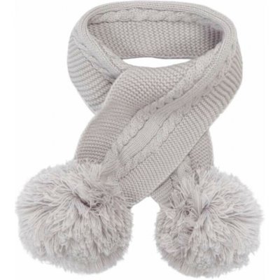 Dětská šála s bambulemi šedá – Zboží Mobilmania