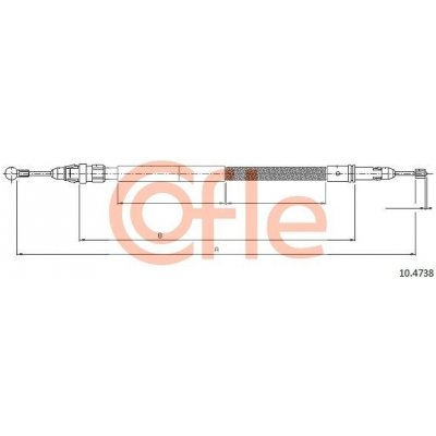 Tažné lanko, parkovací brzda COFLE 10.4738 (104738)