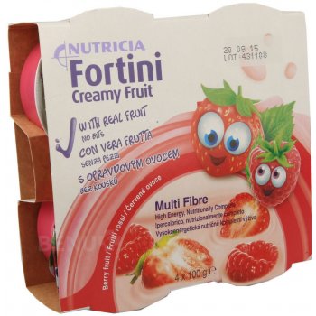 FORTINI CREAMY FRUIT MULTI FIBRE ČERVENÉ OVOCE POR SOL 4X100G