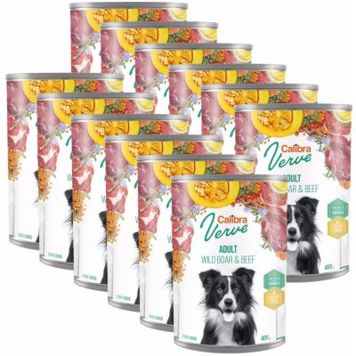 Calibra Verve Dog Grain Free Adult Wild Boar & Beef 12 x 400 g