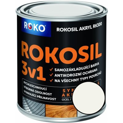 Rokosil 3v1 akryl RK 300 1000 bílá 0,6 L – Hledejceny.cz