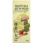 Matcha Ichigo bílá čokoláda s příchutí matcha s náplní s příchutí jahody 100 g – Zboží Dáma