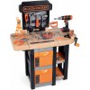 Malý kutil Smoby pracovní stůl Black&Decker Open Bricolo Workbench skládací s 37 doplňky