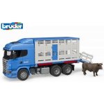 Bruder 3549 Přepravník zvířat Scania R s figurkou krávy – Zboží Mobilmania
