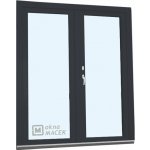 Kömmerling balkonové dveře 70 AD O+OS klapačka pravé antracit/bílá 150 x 200 cm oboustranná klika + FAB + hliníkový práh – Hledejceny.cz