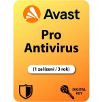 Avast Pro Antivirus 1 lic. 3 roky (AVU.1.36M) – Hledejceny.cz