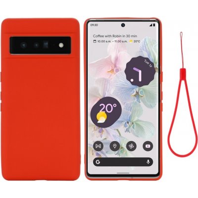 Pouzdro PROTEMIO 51701 RUBBER Ochranný kryt pre Google Pixel 7 Pro červený – Zboží Mobilmania