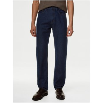 Marks & Spencer Tmavě modré pánské straight fit džíny