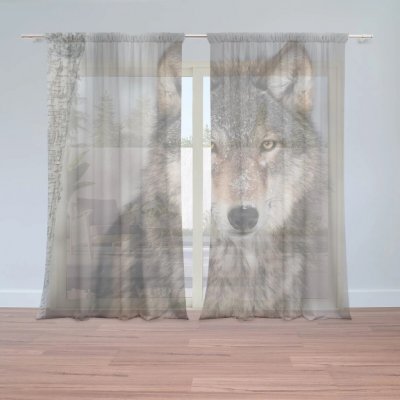 Sablio Záclony Vlk 2: 2ks 150x250cm – Hledejceny.cz