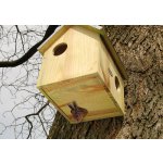 Esschert Design Budka pro veverku Squirrel House se zinkovou stříškou 25 x 26 x 29 cm přírodní – Hledejceny.cz