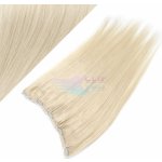 Clip in rychlopás 40cm 100% lidské vlasy - platina #60 – Sleviste.cz