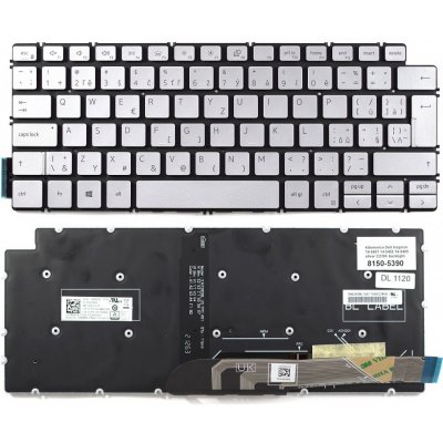 česká klávesnice Dell Inspiron 13-5000, 14-5000, 14-7000 series, Vostro 13-5000, 14-5000 series stříbrná CZ/SK podsvit – Zboží Živě