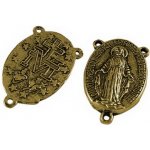 NUBIO Mezidíl pro růženec - zlatý, 23x14x3 mm – Zboží Mobilmania