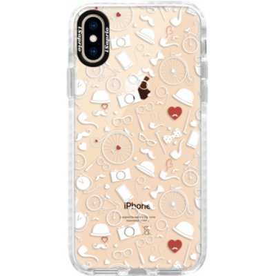 Pouzdro iSaprio - Vintage Pattern 01 iPhone XS bílé – Zboží Mobilmania