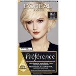 L'Oréal Féria Preférence 102 velmi velmi světlá blond duhová – Hledejceny.cz