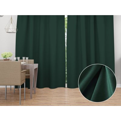 Biante Sametový závěs Velvet Premium SVP-044 Lesní zelená - šířka 135 cm 135x190 cm – Hledejceny.cz