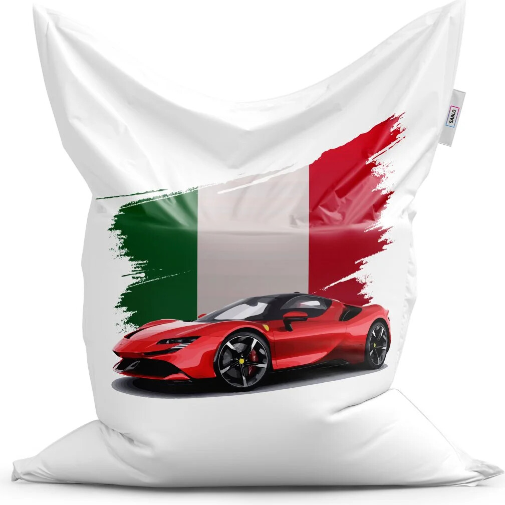 Sablio Sedací vak Ferrari Italská vlajka 200x140 cm
