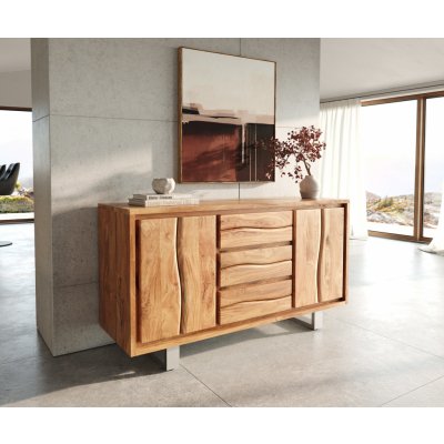 Delife Live Edge 147 cm 3 zásuvky 2 dvířka – Hledejceny.cz