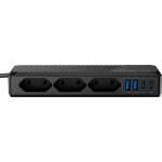 Cubenest PowerStrip SlimLine 7v1 Black PSE343301 – Zboží Mobilmania