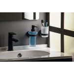 Sapho X Round Black XR016B kosmetické zrcátko s LED osvětlením – Zboží Dáma