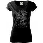 Mapy měst černobílé Hradec Králové Dámské triko Pure Černá – Hledejceny.cz