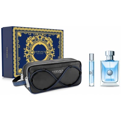 Versace Pour Homme Dylan Blue EDT 100 ml + EDT 10 ml + kosmetická taštička dárková sada – Zboží Mobilmania