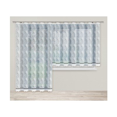 Dekorační žakárová záclona s řasící páskou TAMARA 150 bílá 300x150 cm MyBestHome – Hledejceny.cz