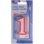 Wimex Svíčka číslice 1 červená 7 5cm – Sleviste.cz