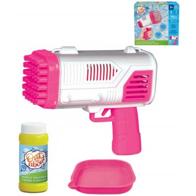 Výrobník bublin Extreme bublifukovač růžová pistole set s náplní 113ml na baterie – Zboží Dáma